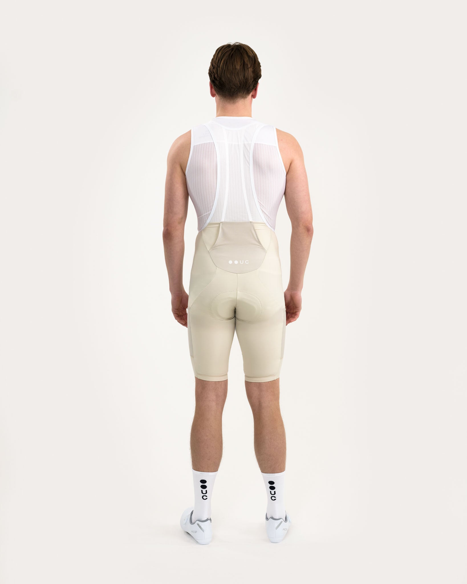 Men's Mono Cargo Bib Shorts - Off White