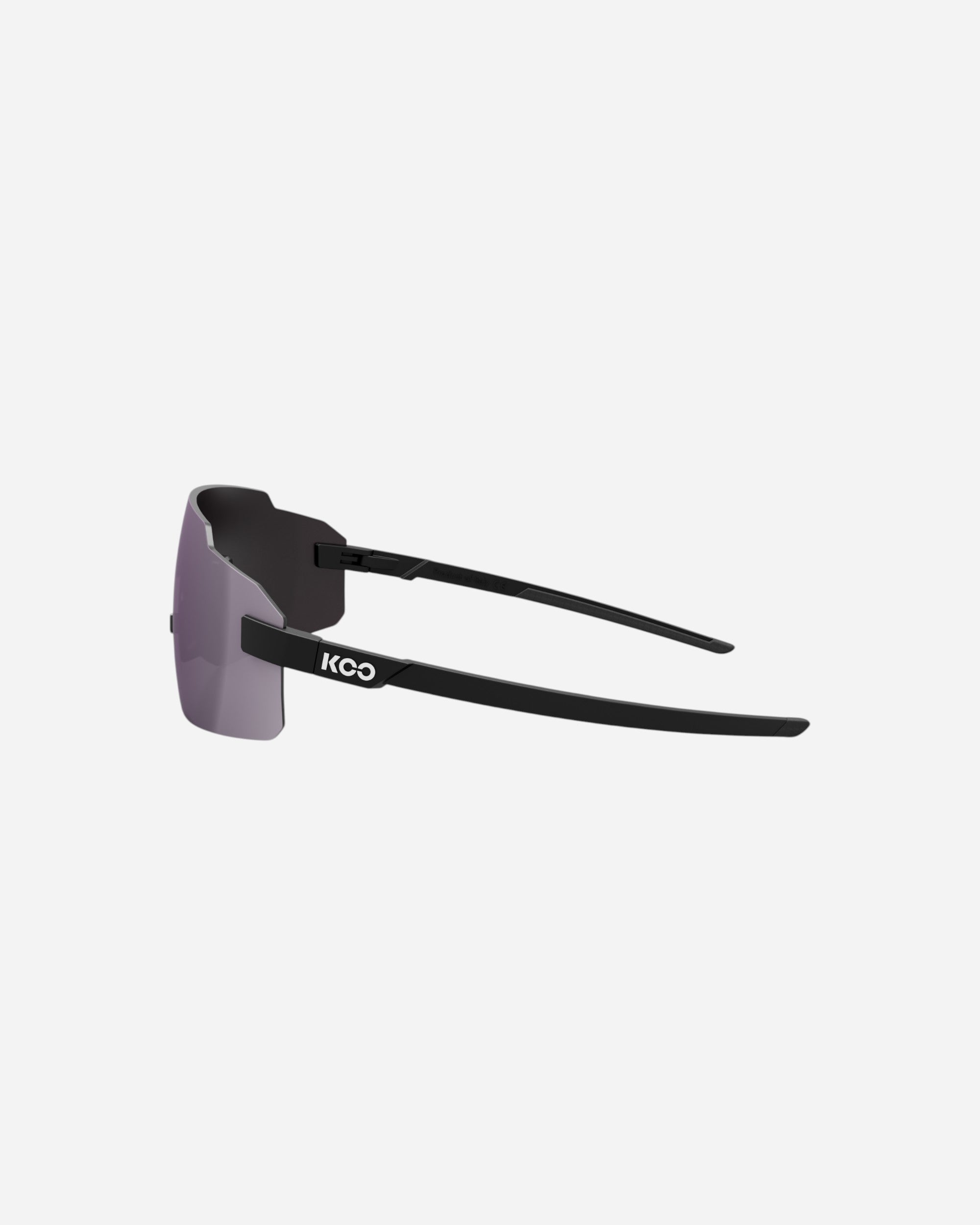 Moloko Cycling Ltd. Supernova frameless wraparound sunglasses in black with photo pink lenses, ideal for running and cycling.