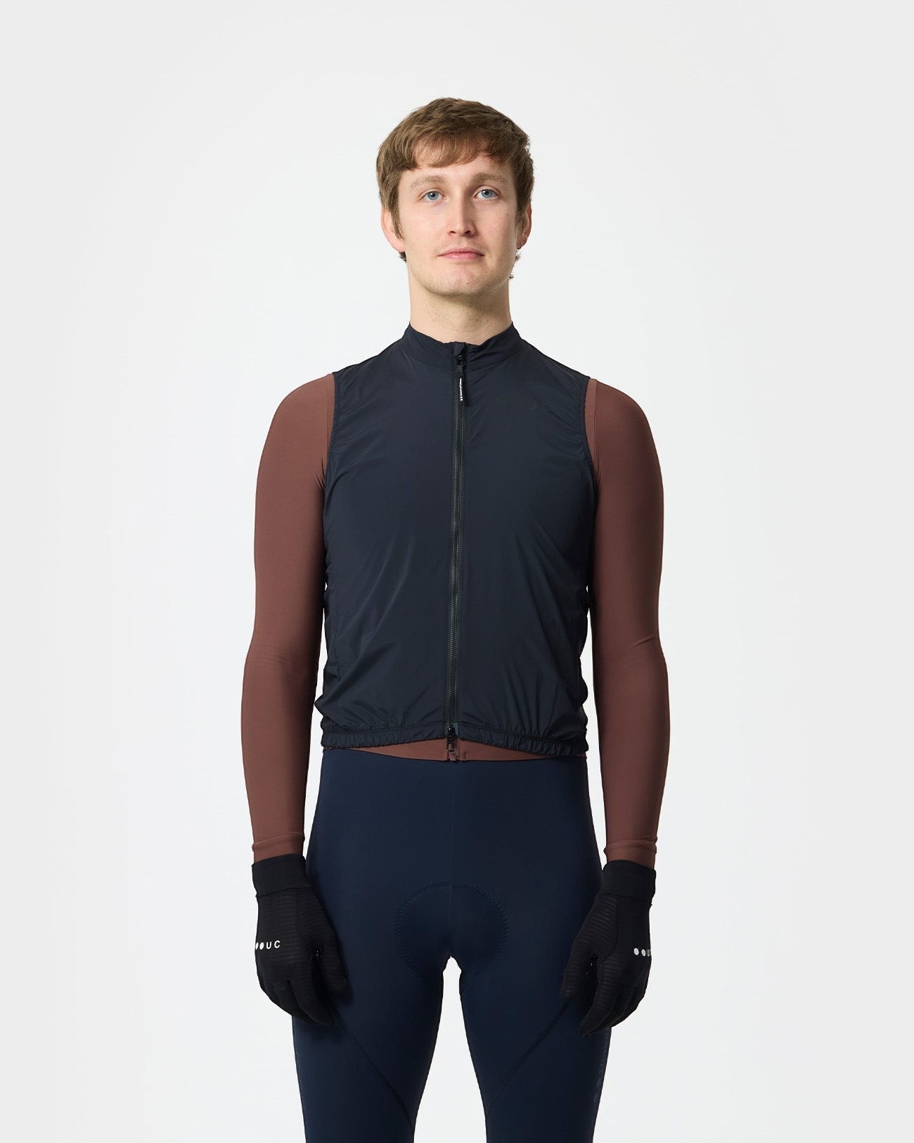 Moloko Cycling Ltd. Men's Bamboo Black windproof, water-resistant gilet with