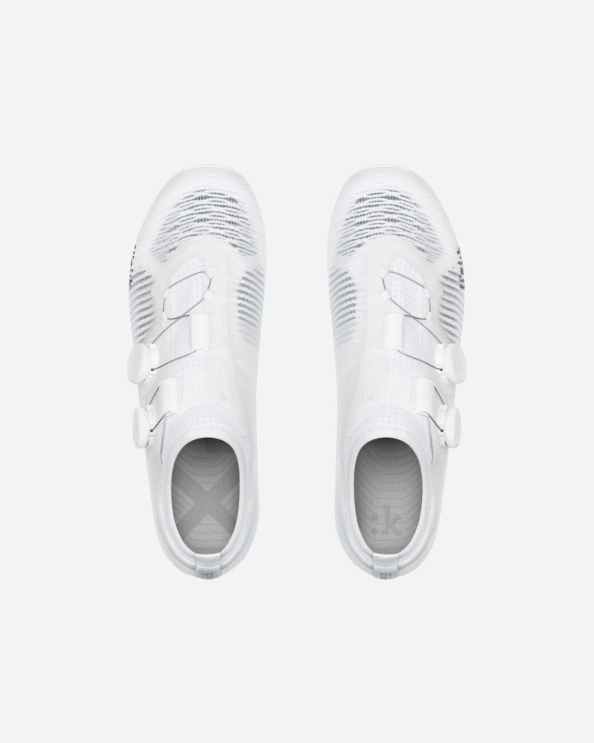 Moloko Cycling Ltd. Vega white carbon road cycling shoes featuring Aeroweave PRO mesh and dual BOA dials.