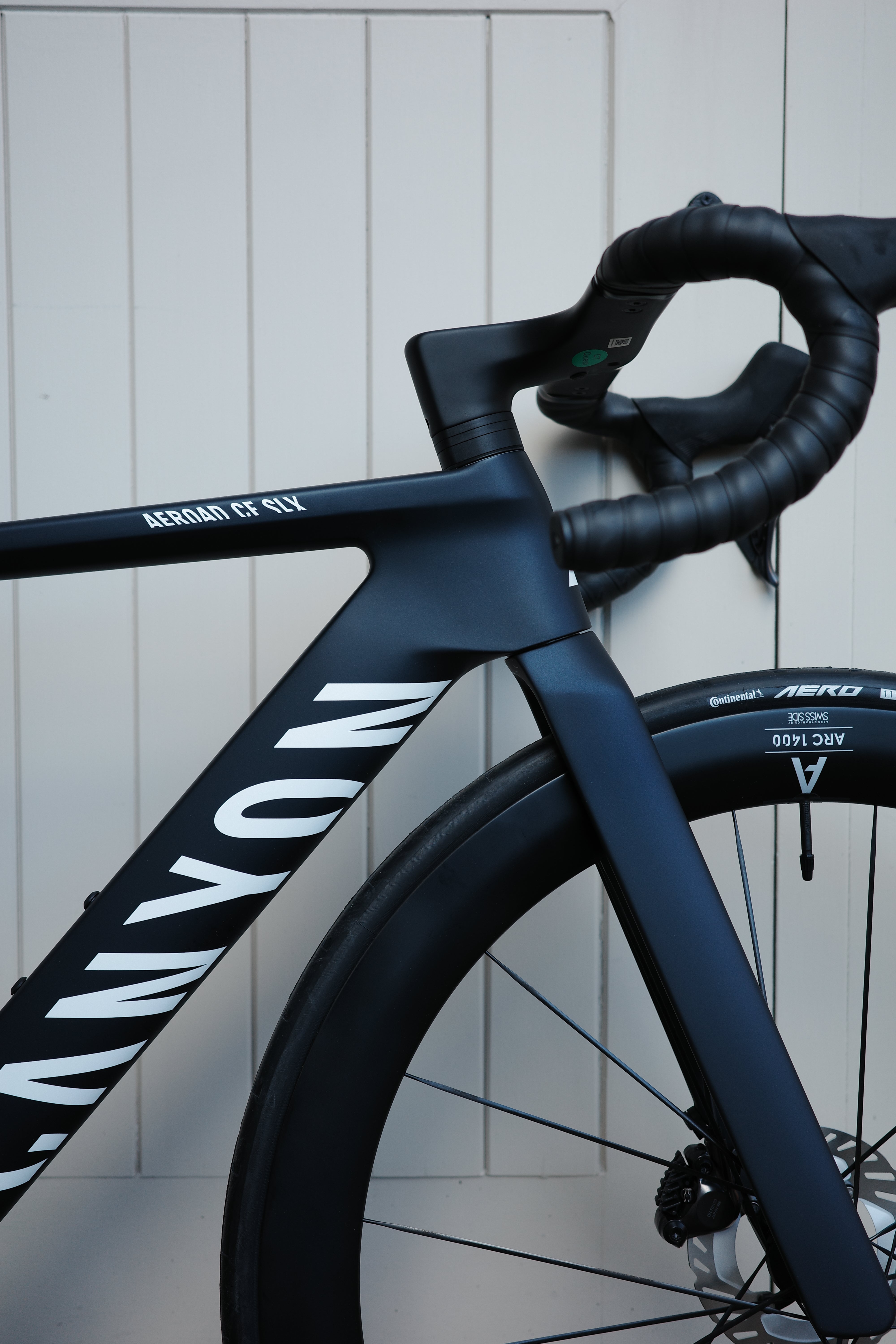 Side Shot of Canyon Bike Against a wall