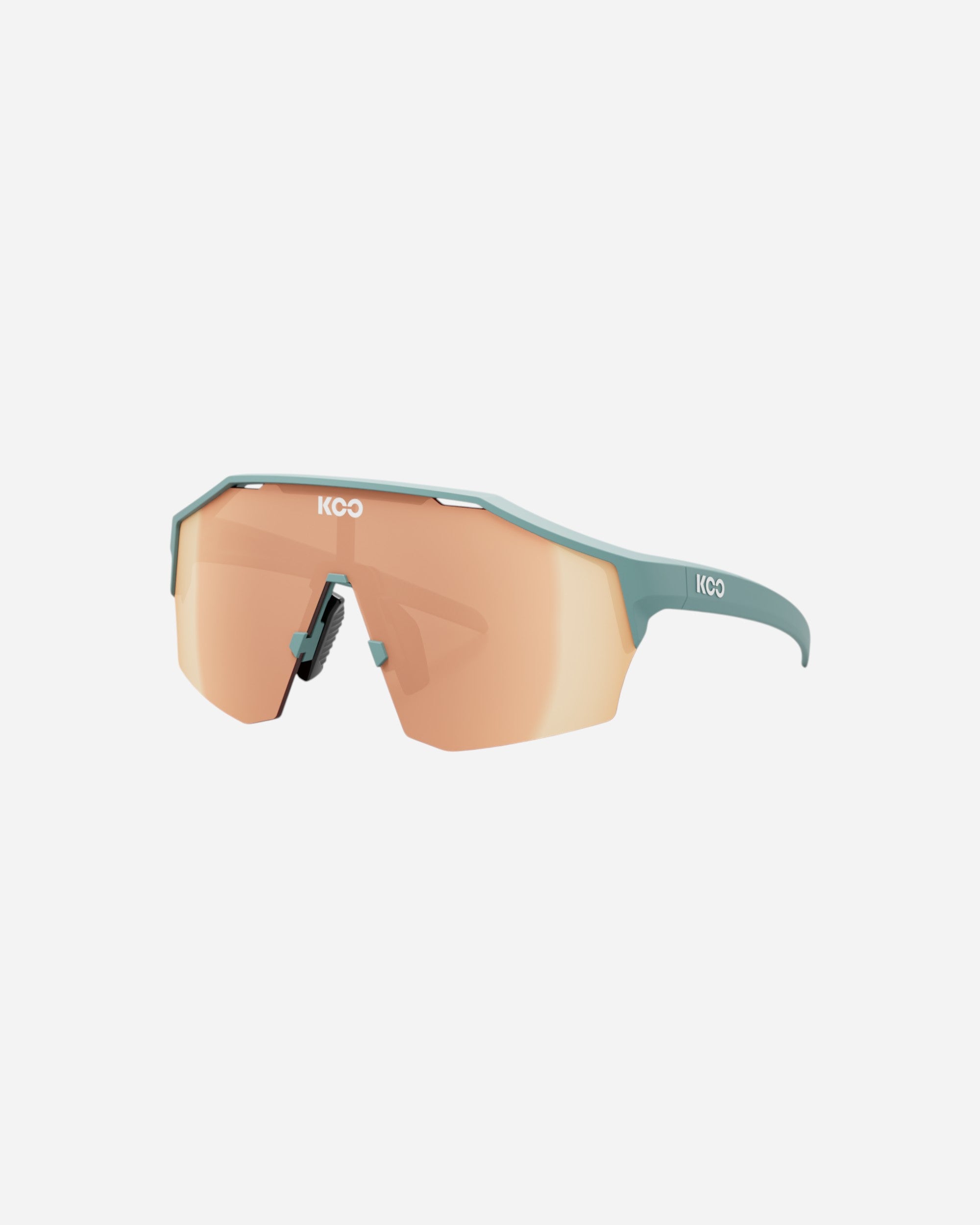 Moloko Cycling Ltd. Alibi sunglasses in blue with copper mirrored lenses. Wraparound sport style for cycling.