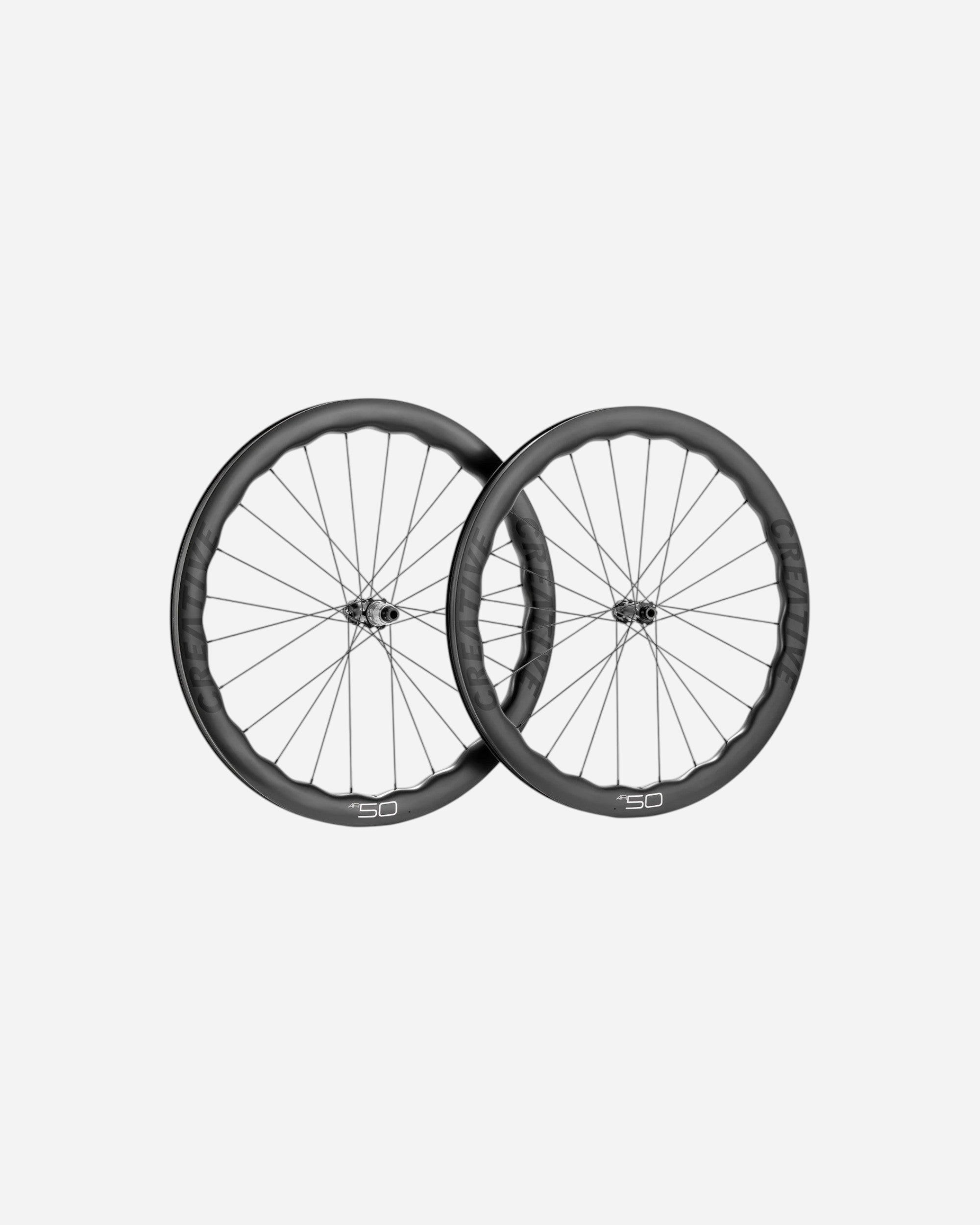Moloko Cycling Ltd. ARO 50/45mm carbon disc brake wheelset for road and gravel, tubeless ready.