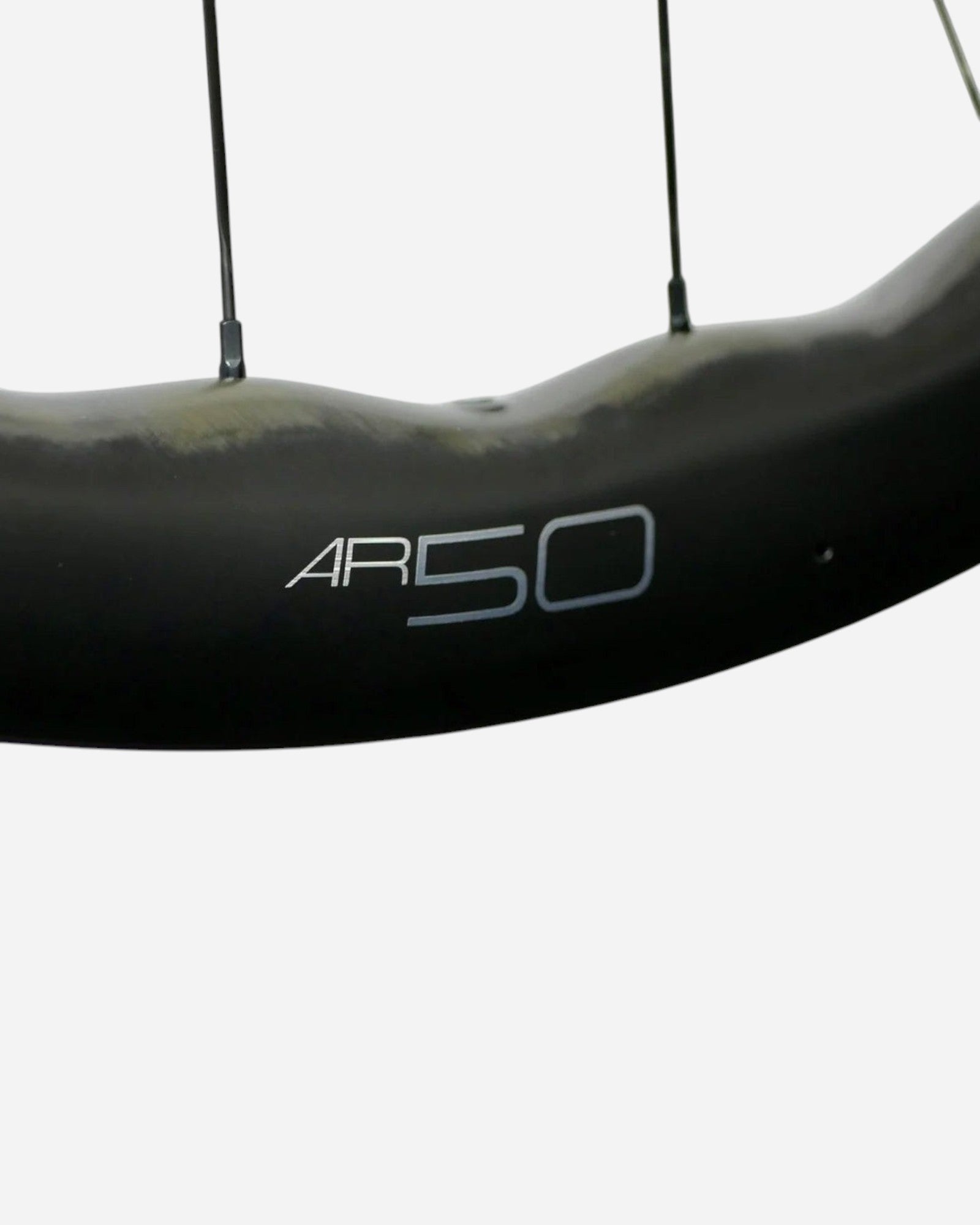 Moloko Cycling Ltd. AR50 carbon disc wheelset with 50/45mm depth, 26mm internal width, and Sapim CX-Ray spokes.