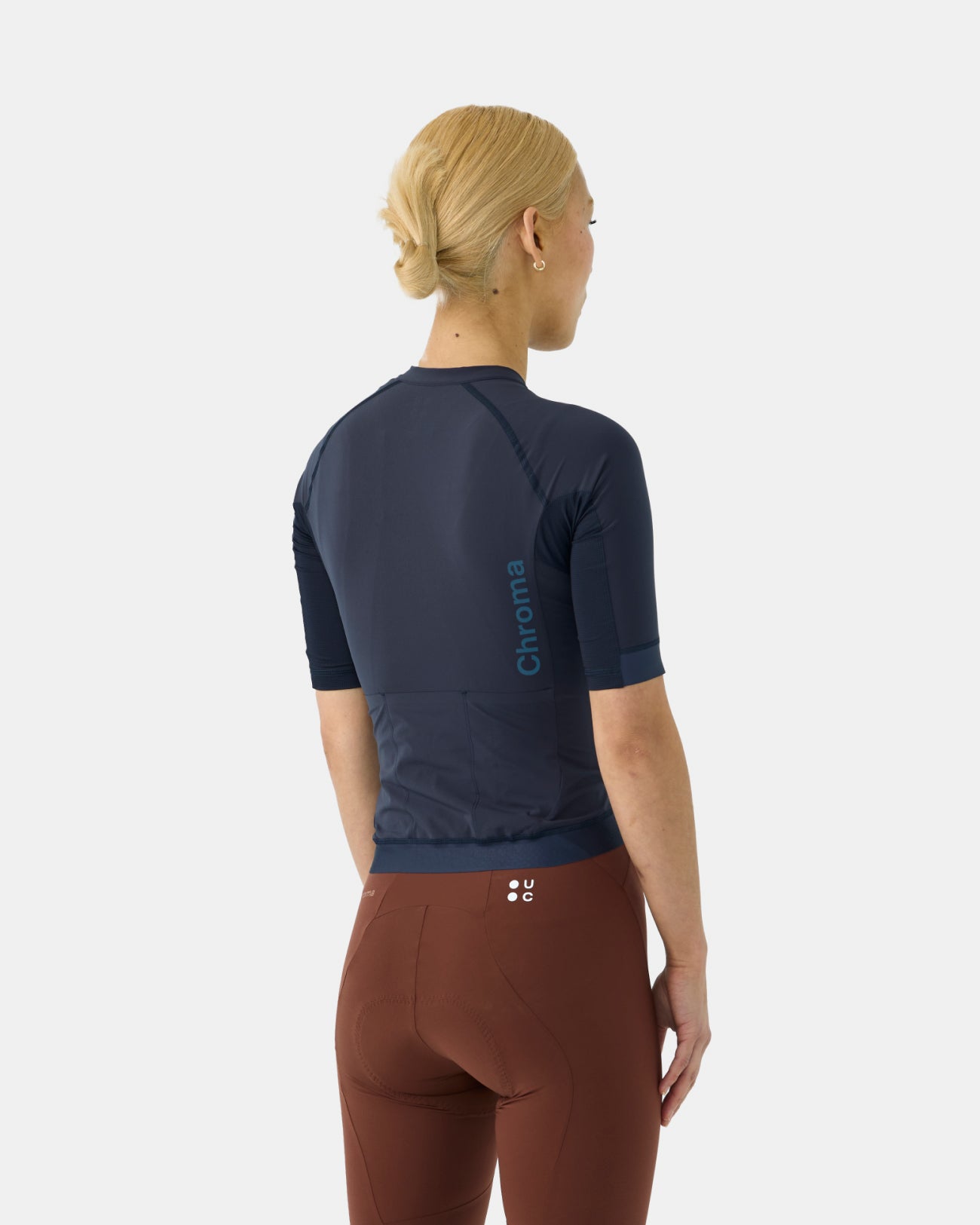 【8月末まで】universal colours Chroma womens S Chroma Womens Short Sleeve Jersey - Midnight Blue | Universal Colours