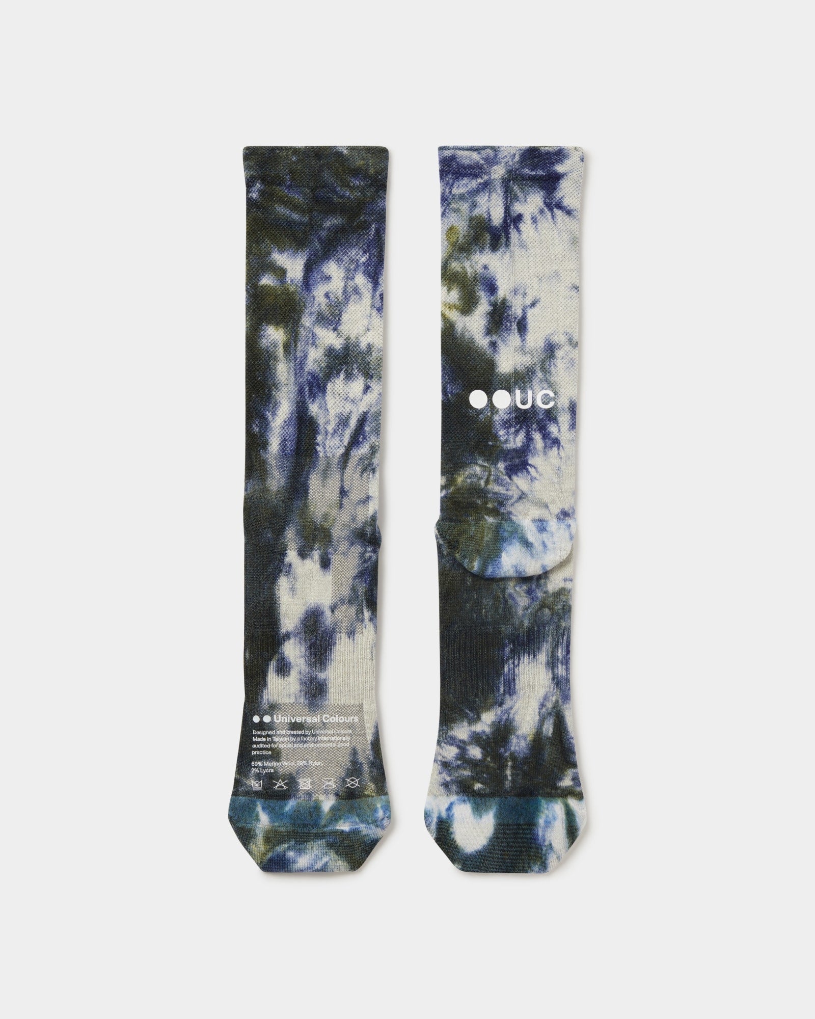Spectrum Tie-Dye Merino Socks - Navy Blue - Image 1
