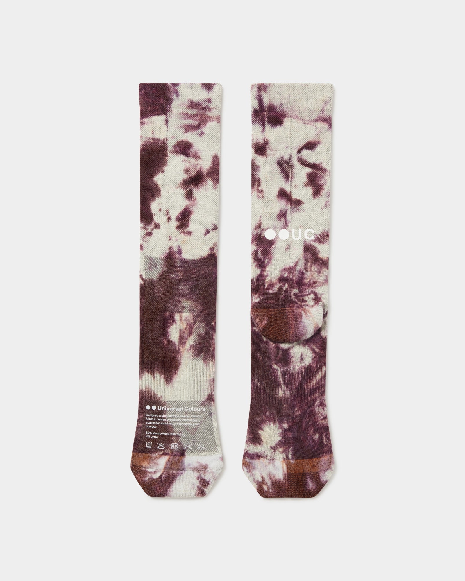 Spectrum Tie-Dye Merino Socks - Mars Red - Image 1