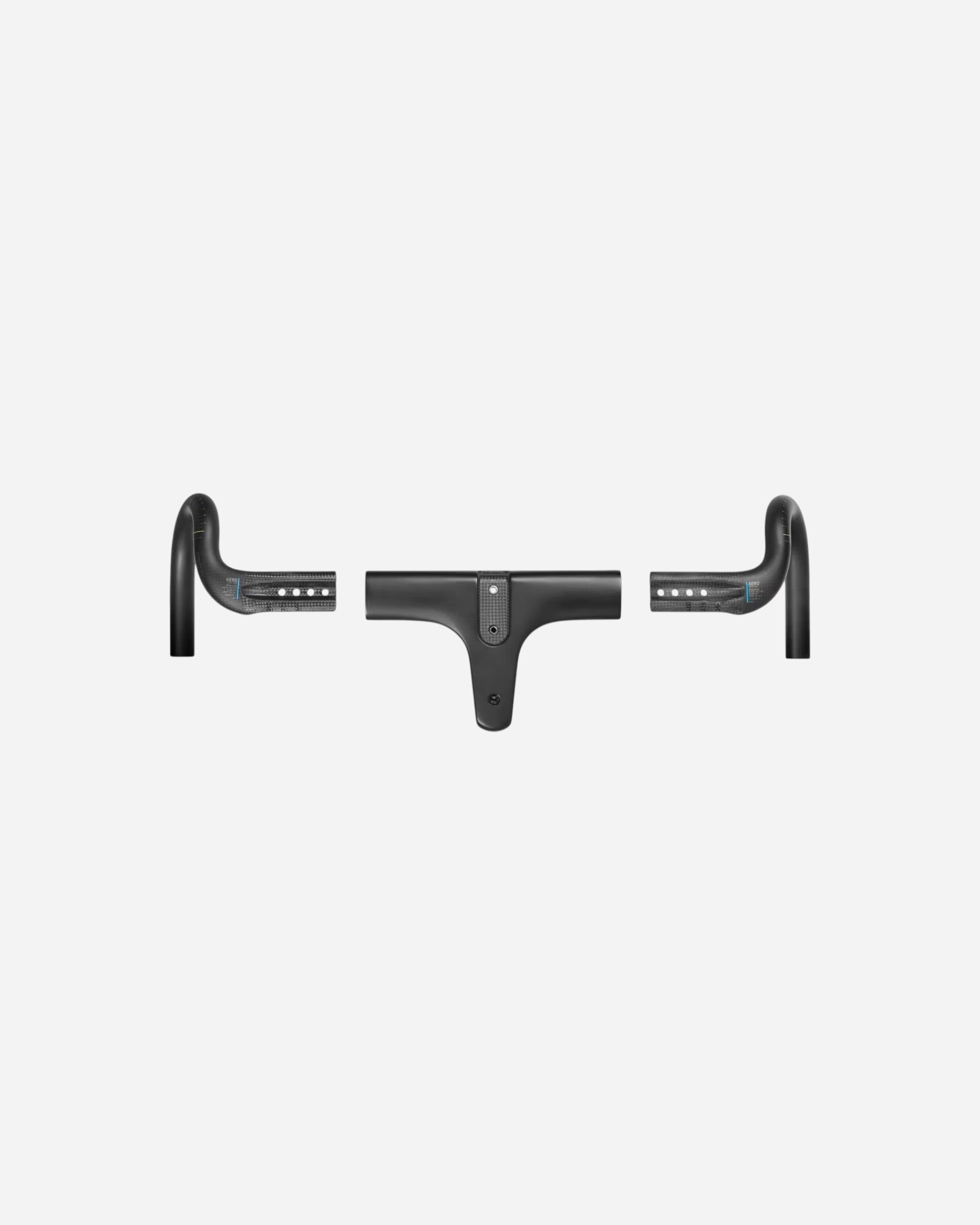 Moloko Cycling Ltd. CP0049 Aero Drops carbon fiber bicycle handlebars with blue accents.
