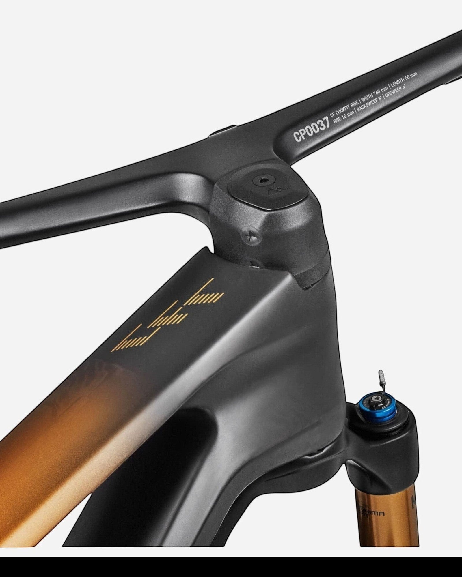 Moloko Cycling Ltd. Ex-Demo Lux Trail CFR 2024 M bike frame with carbon fiber construction and a gradient bronze-to-black finish.
