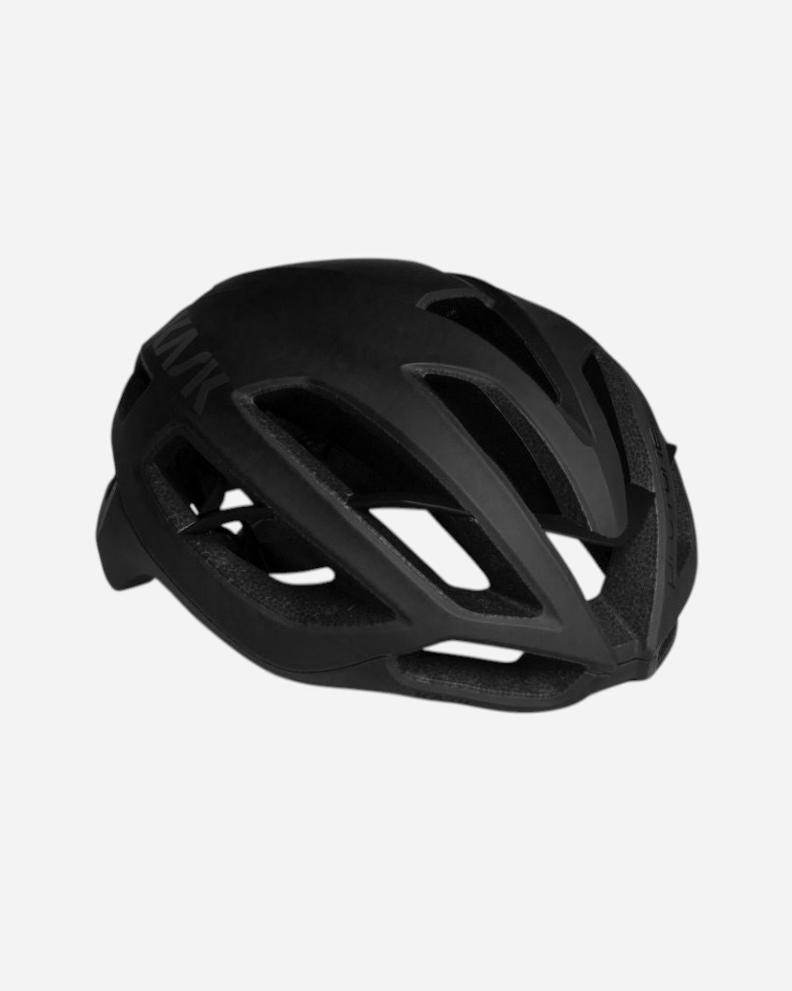 Moloko Cycling Ltd. Matt black Kask Protone Icon road cycling helmet with large vents and aerodynamic design.