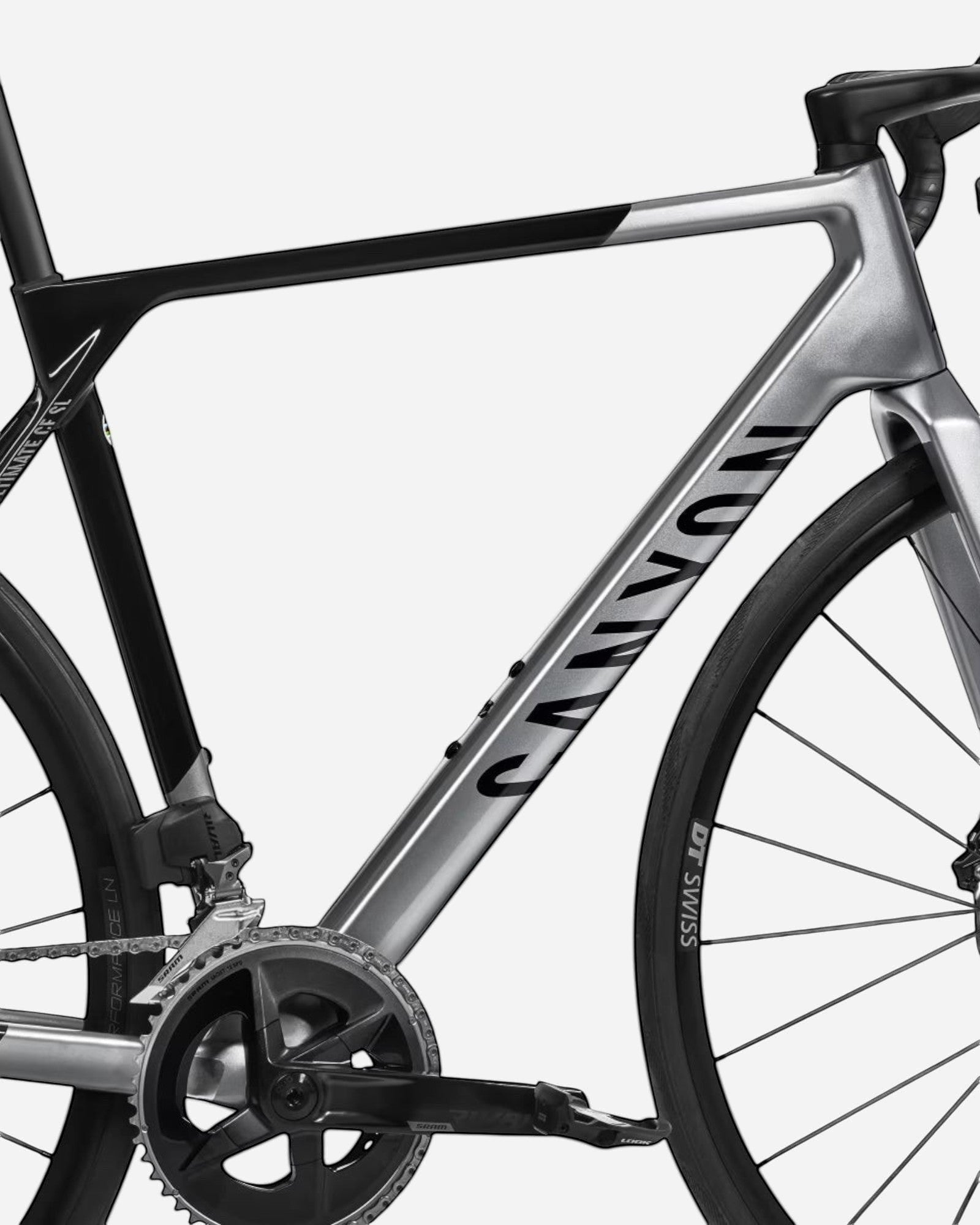 Moloko Cycling Ltd. Ex-Demo Ultimate CF SL 7 AXS 2025 XS road bike in silver with black accents and SRAM components.