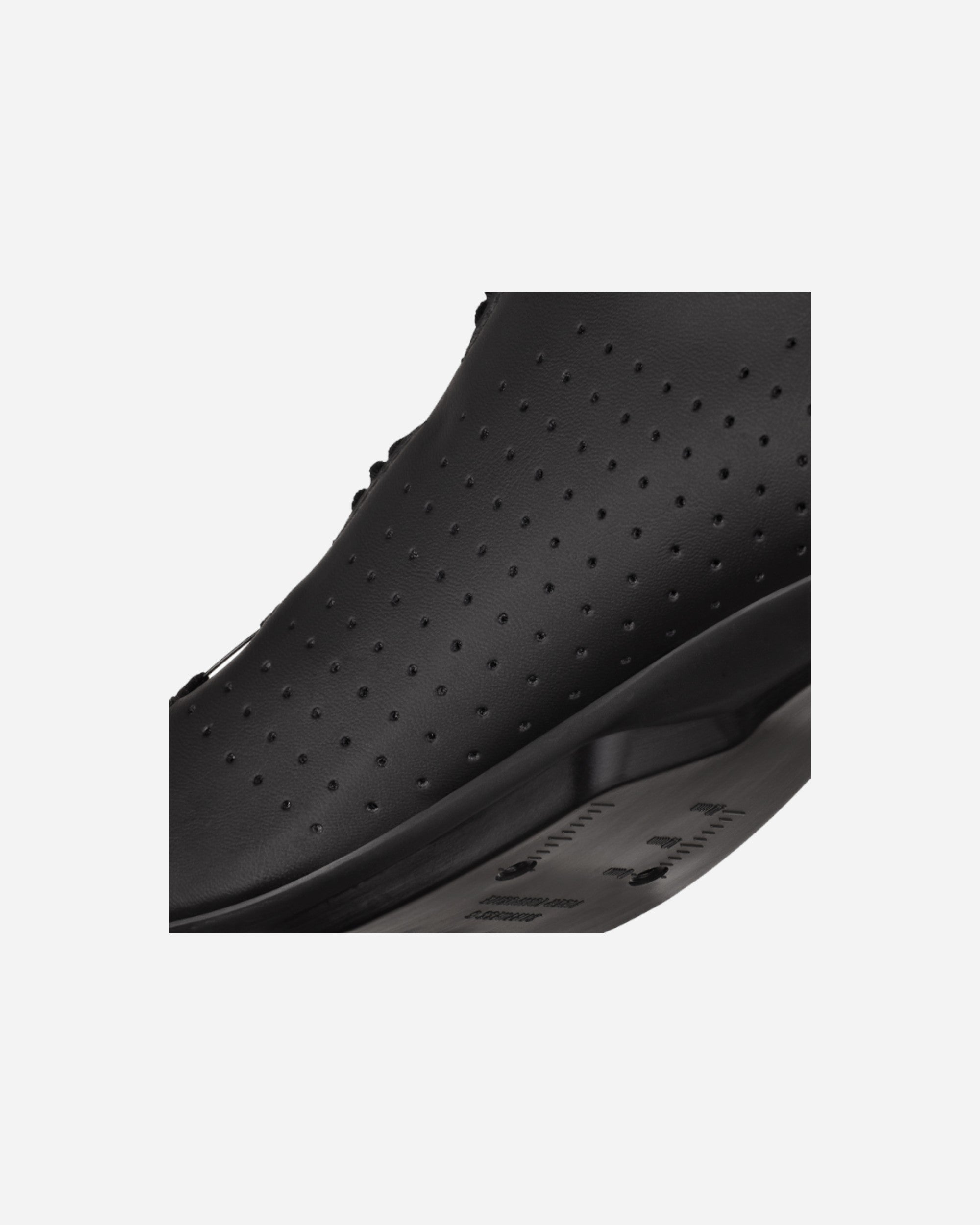 Moloko Cycling Ltd. Vento Omna wide fit road cycling shoe in black featuring a perforated PU upper and R5 nylon sole