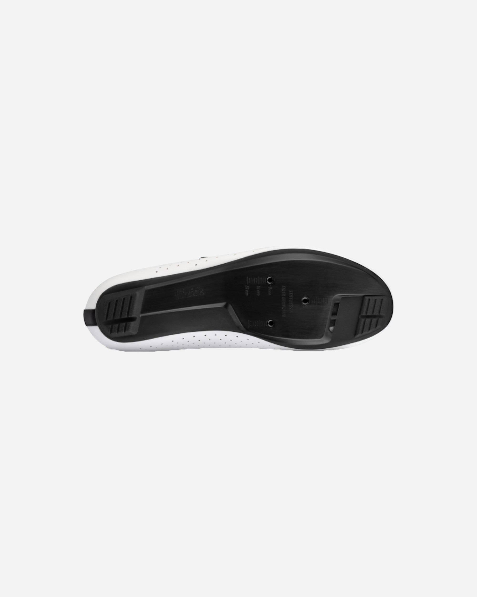 Moloko Cycling Ltd. Vento Omna wide fit road cycling shoe showing the black R5 nylon outsole with cleat mounting points.