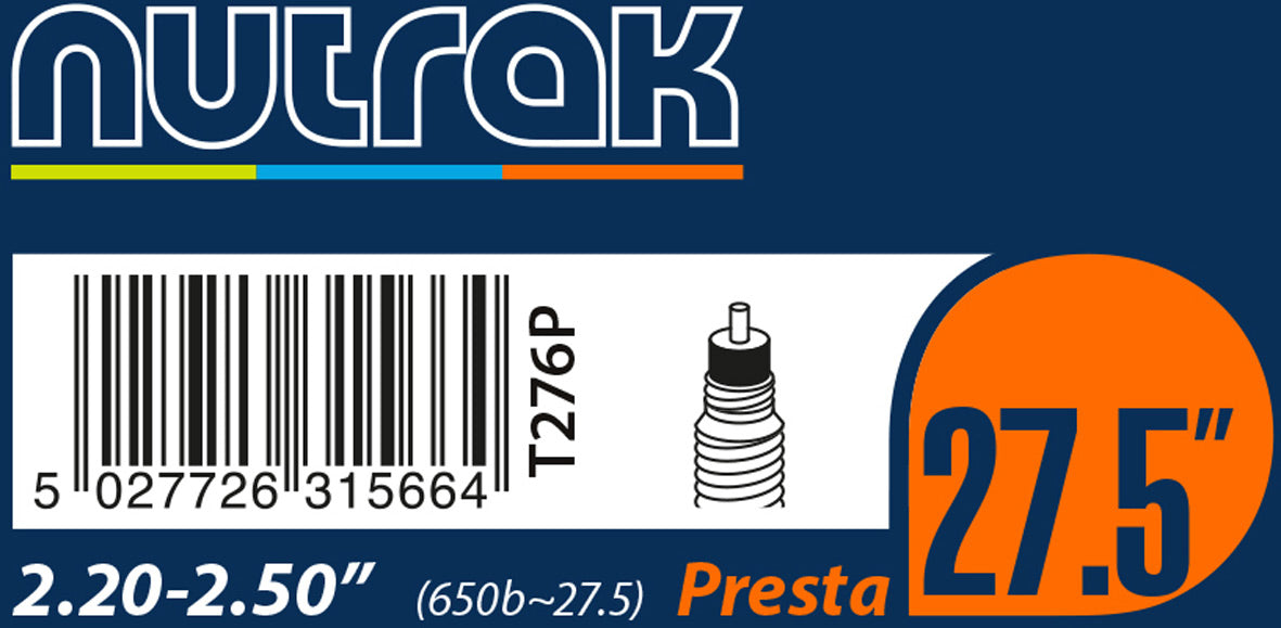 Nutrack 27.5" x 2.2 - 2.5 or 650B x 55 - 64 Presta inner tube